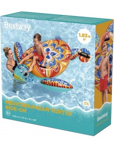 Tortue gonflable multicouleur