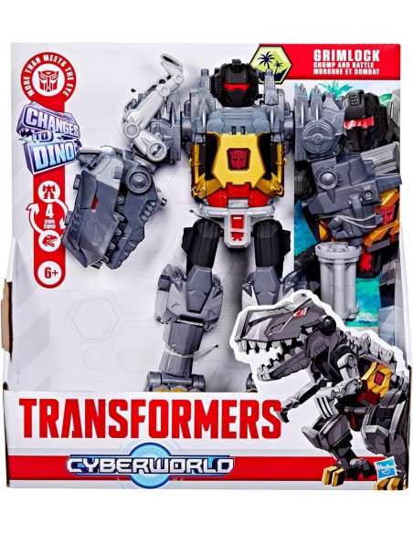 Transformers Figurine CYBERWORLD Grimlock Morsure et Combat