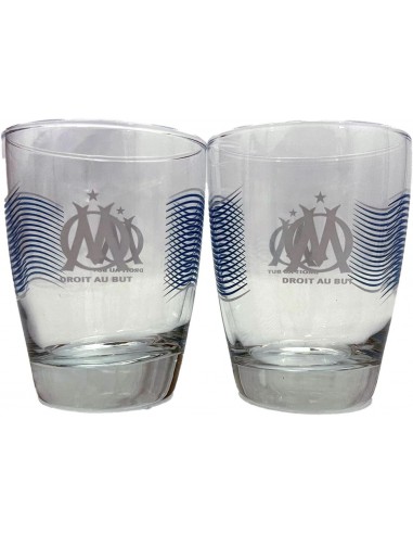 Set 2 verres à eau Olympique de Marseille
