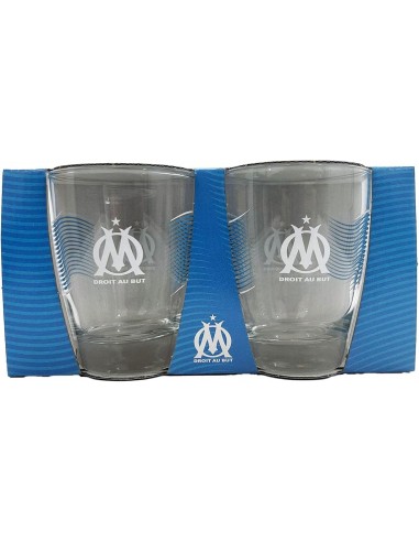 Set 2 verres à eau Olympique de Marseille
