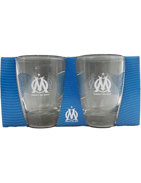 Set 2 verres à eau Olympique de Marseille