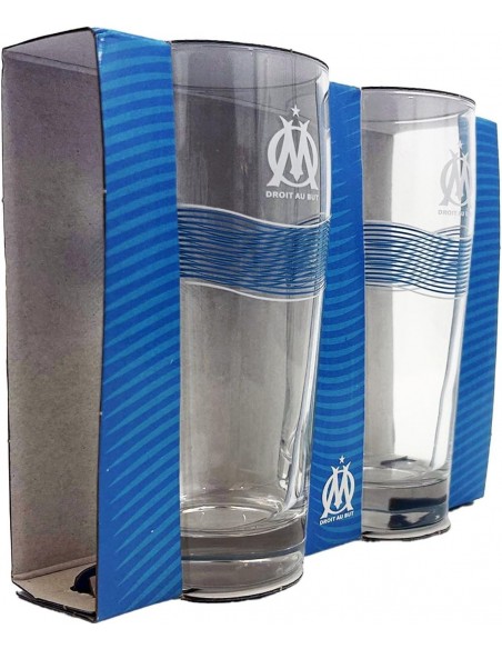 Set 2 verres à bière Olympique de Marseille