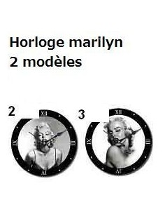 HORLOGE MARILYN MONROE bois modele 2