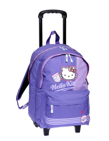 CARTABLE A ROULETTES TROLLEY HELLO KITTY Mauve 47 cm