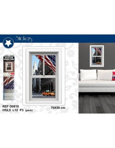 STICKER TROMPE L'OEIL NEW YORK Drapeau