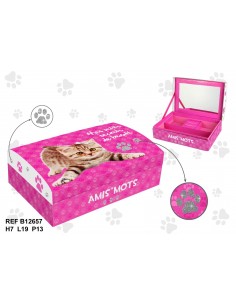 COFFRET A BIJOUX CHAT