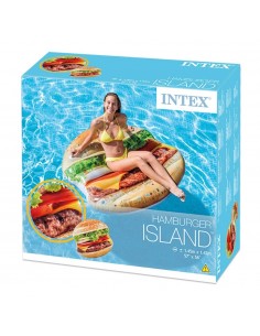 MATELAS GONFLABLE HAMBURGER INTEX 145 cm x 142 cm 2